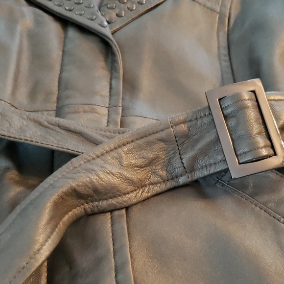 Excelled Collection 3/4 Length Leather Jacket - Picture 6 of 8